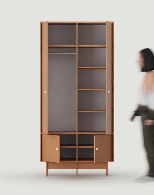 Dulap adânc în stil JAPANDI cu bar KABE SZK06