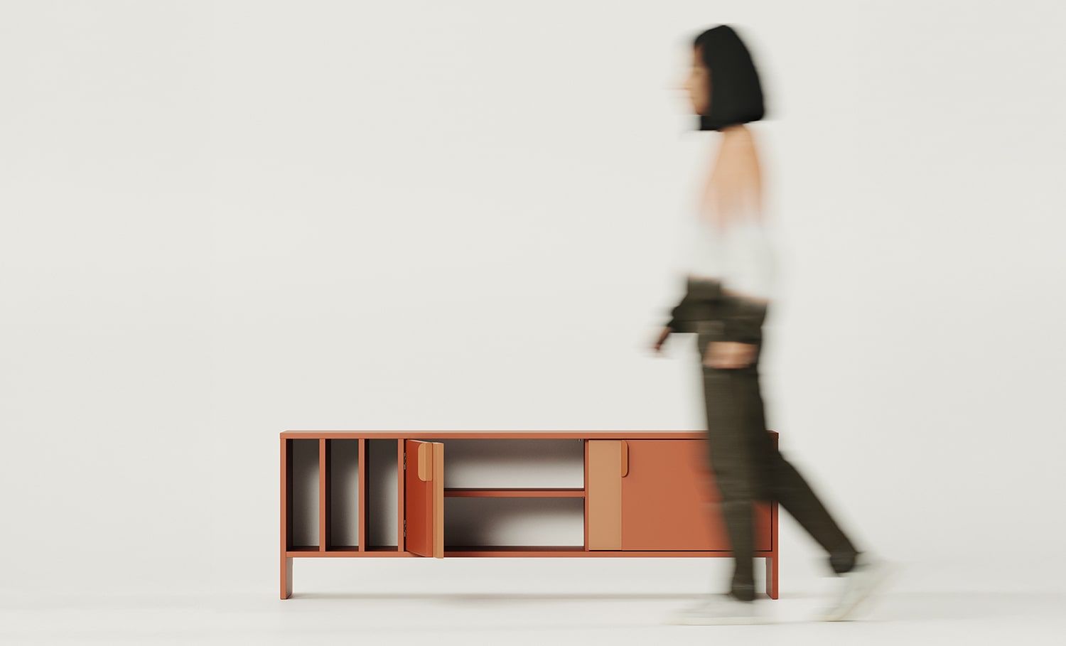 Dulap RTV de vinil LAYERS LAY08
Culoare: Fiery Terracotta
Culoarea celui de-al doilea strat frontal: Sahara Deep
Mâner: mâner LAYERS 110 Fire Terracotta