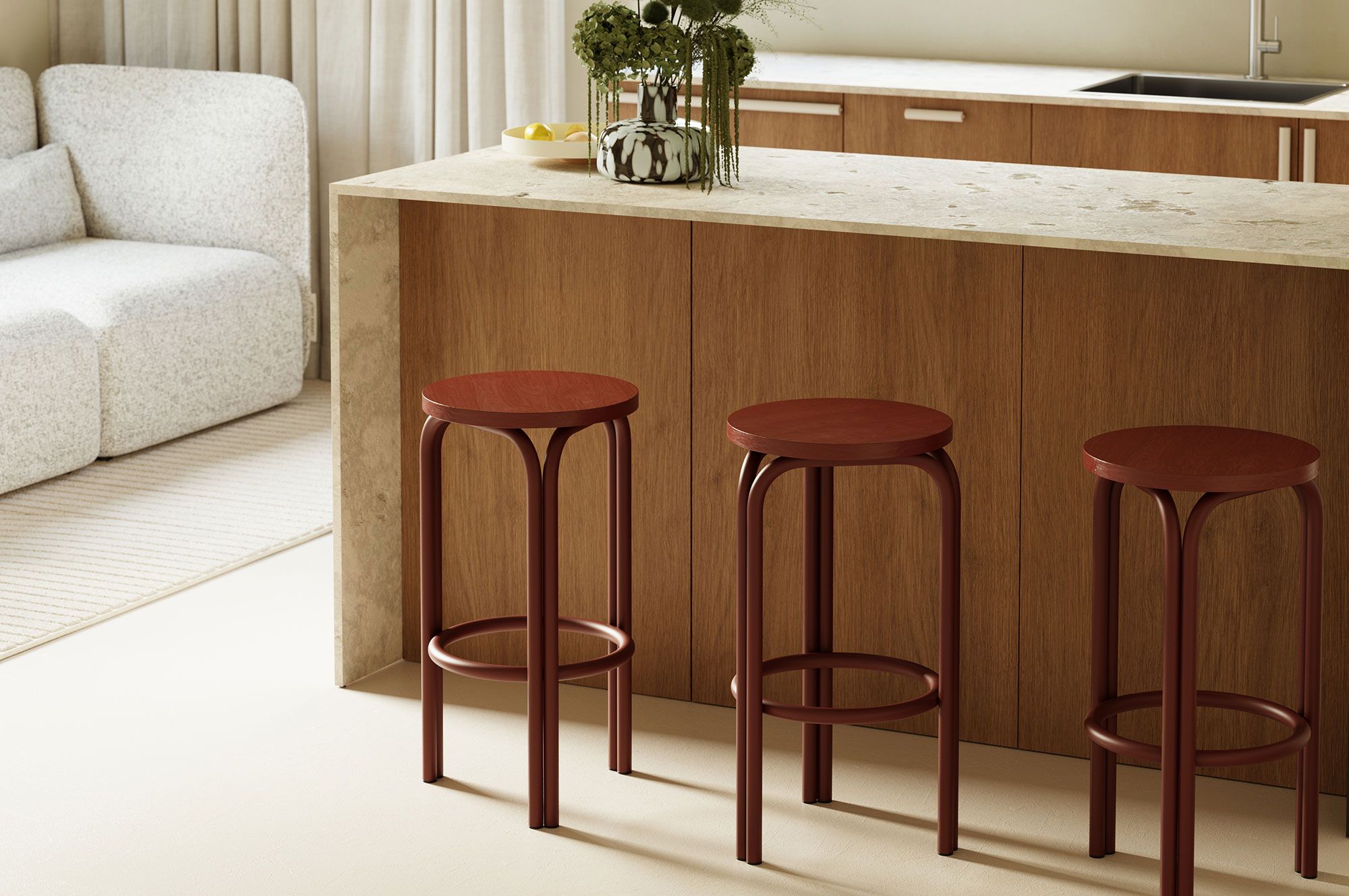 SAL Mars Red Hocker