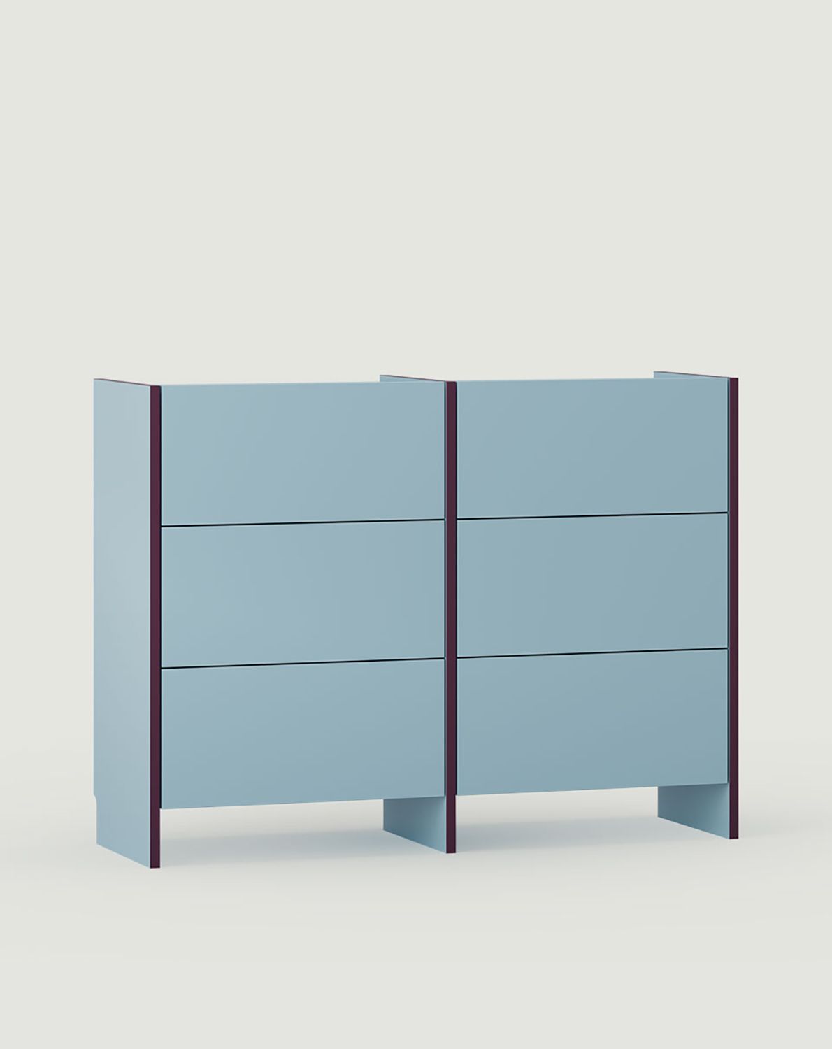 Comodă ASKA ASK04
Culoare: Dove Blue
Furnir: Rubin prună