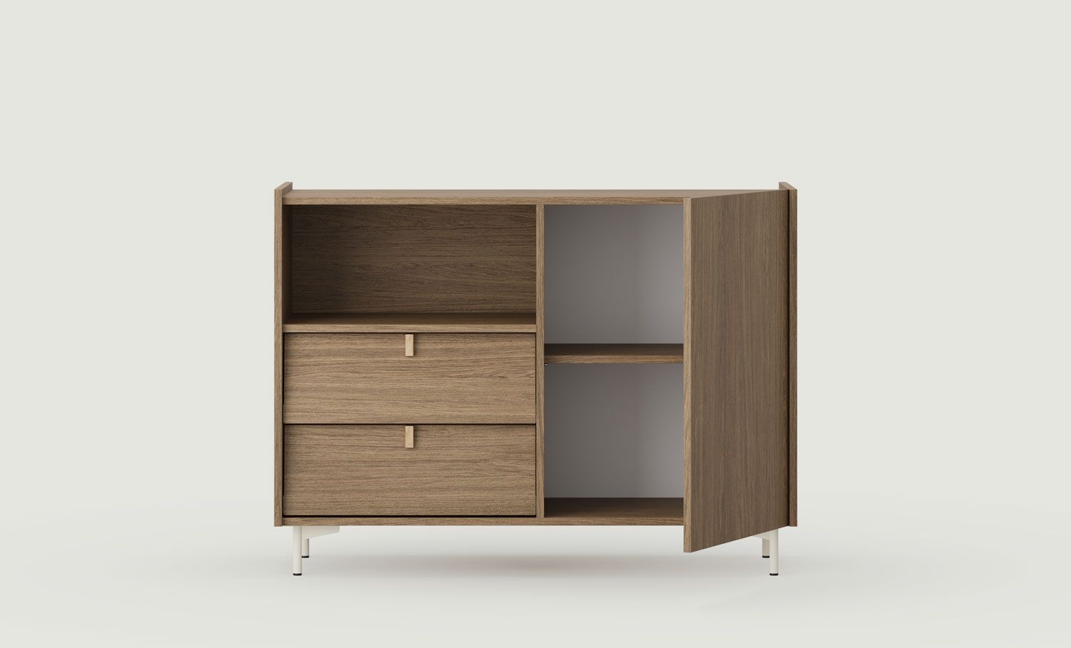 Comoda SKRA SKR28
Culoare: Mousse de ciocolată
Picior: Milky Way
Mâner: Oak Wedge