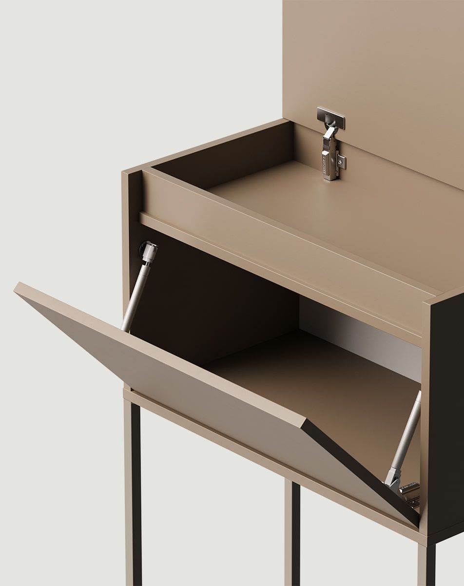 Comoda ODIS KD1
Culoare: Cappuccino
Culoare picior: Oțel ODIS Negru