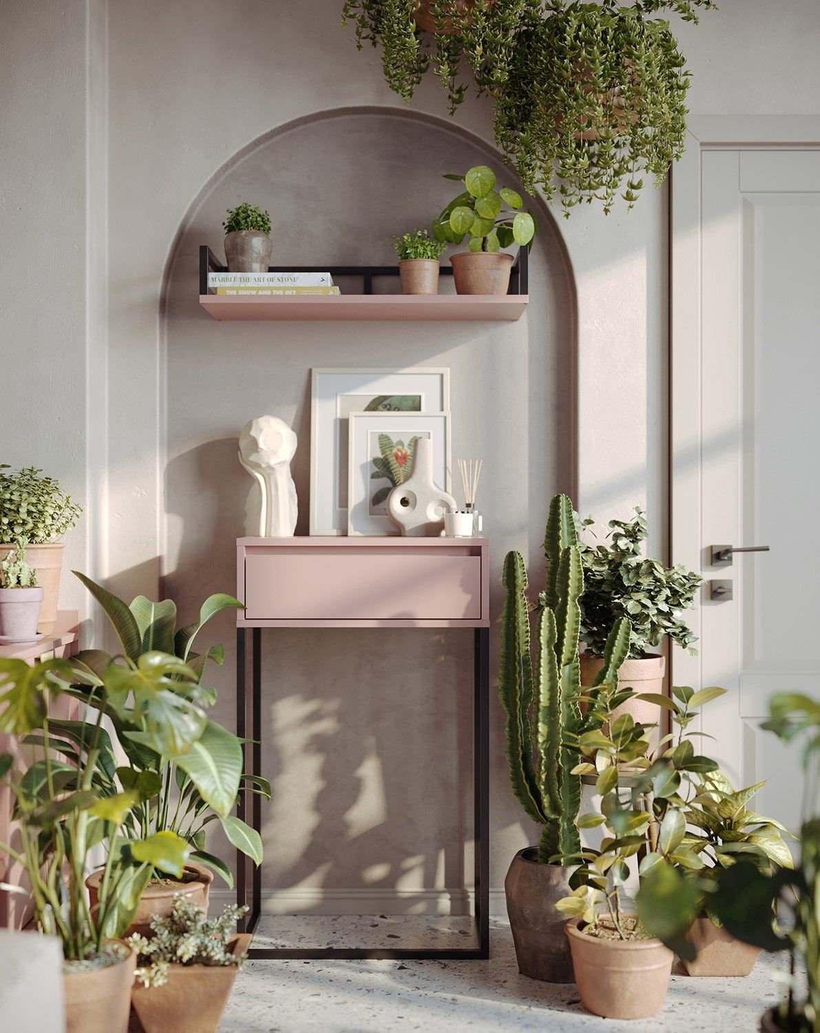 Consolă cu comodă ODIS KD2
Culoare: Antique Rose
Culoare picior: Oțel ODIS Negru