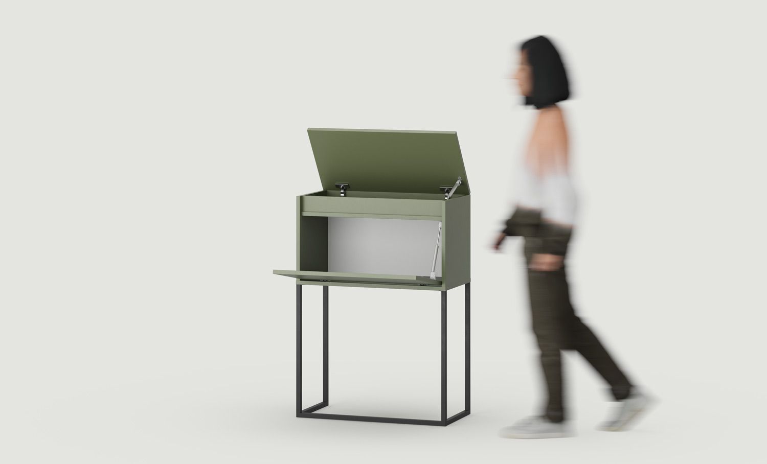 Comoda ODIS KD1
Culoare: Cypress Green
Culoare picior: Oțel ODIS Negru