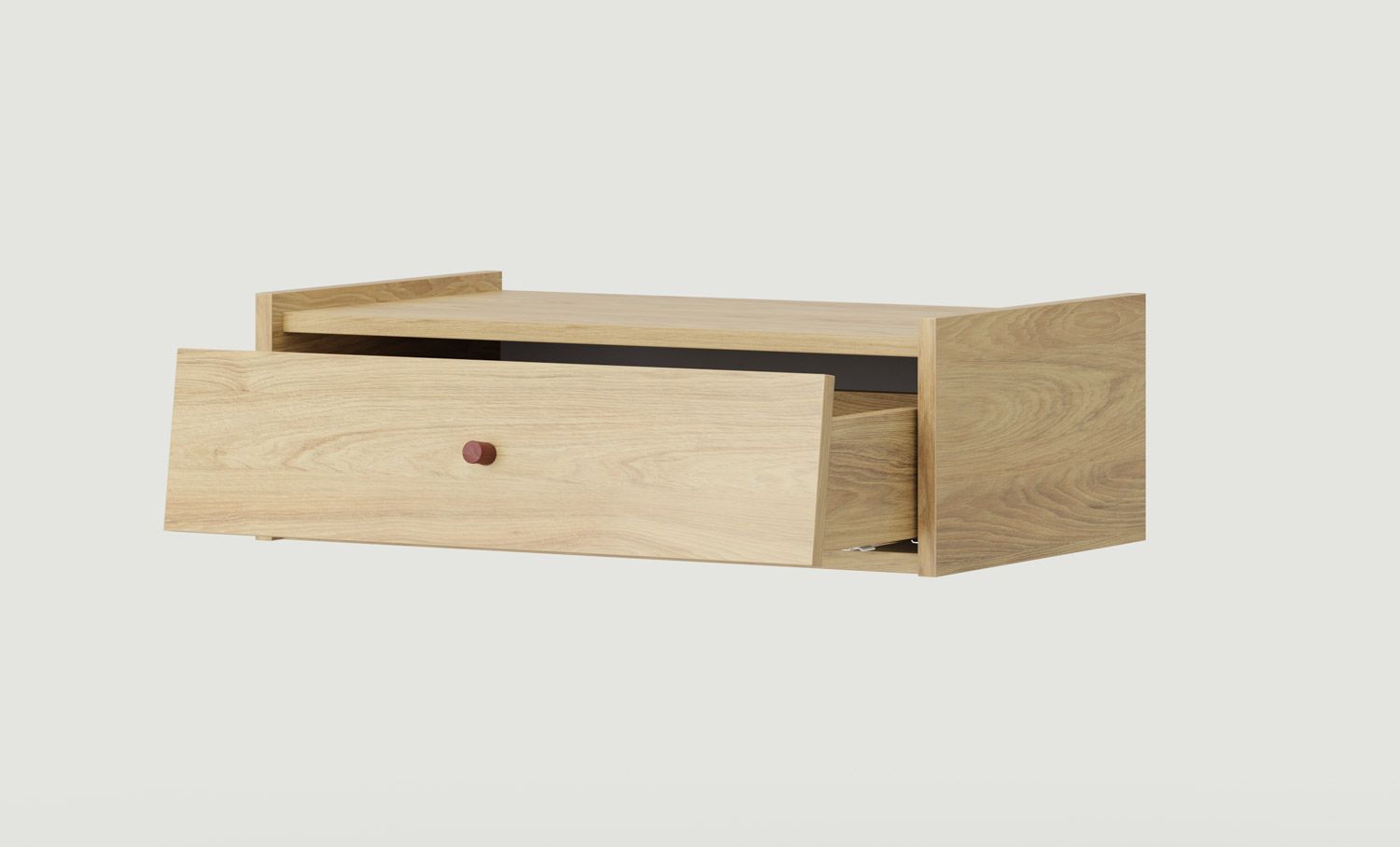 Consolă suspendată SKRA SKR93
Culoare: Hickory natural
Mâner: buton Burgundy