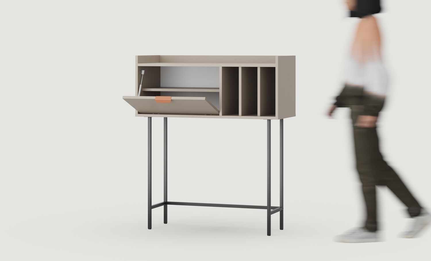 Consolă înaltă SIGI KSW1
Culoare: Ash White Clay
Picior: Negru
Mâner: Mâner margine LAYERS 110 Sahara Deep