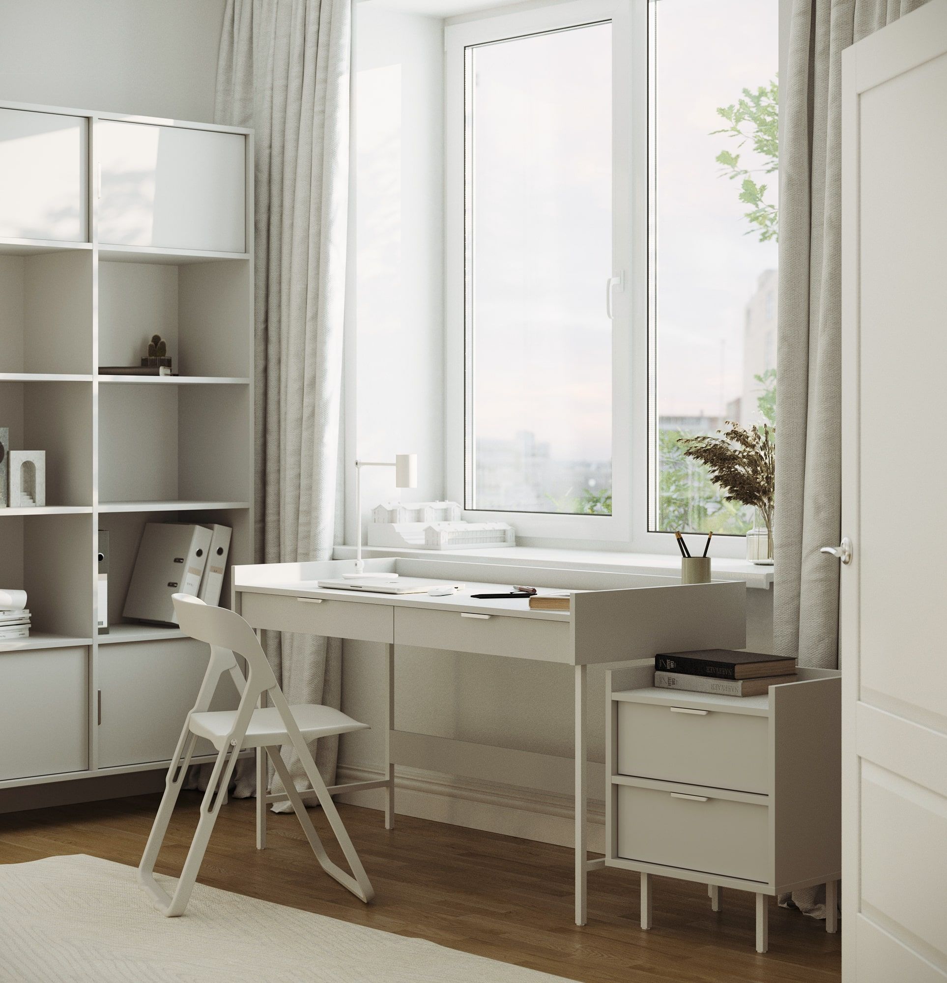 Piedestal de birou SIGI SKPRO2
Culoare: Silent Grey
Picior: Alb
Mâner: LING argintiu