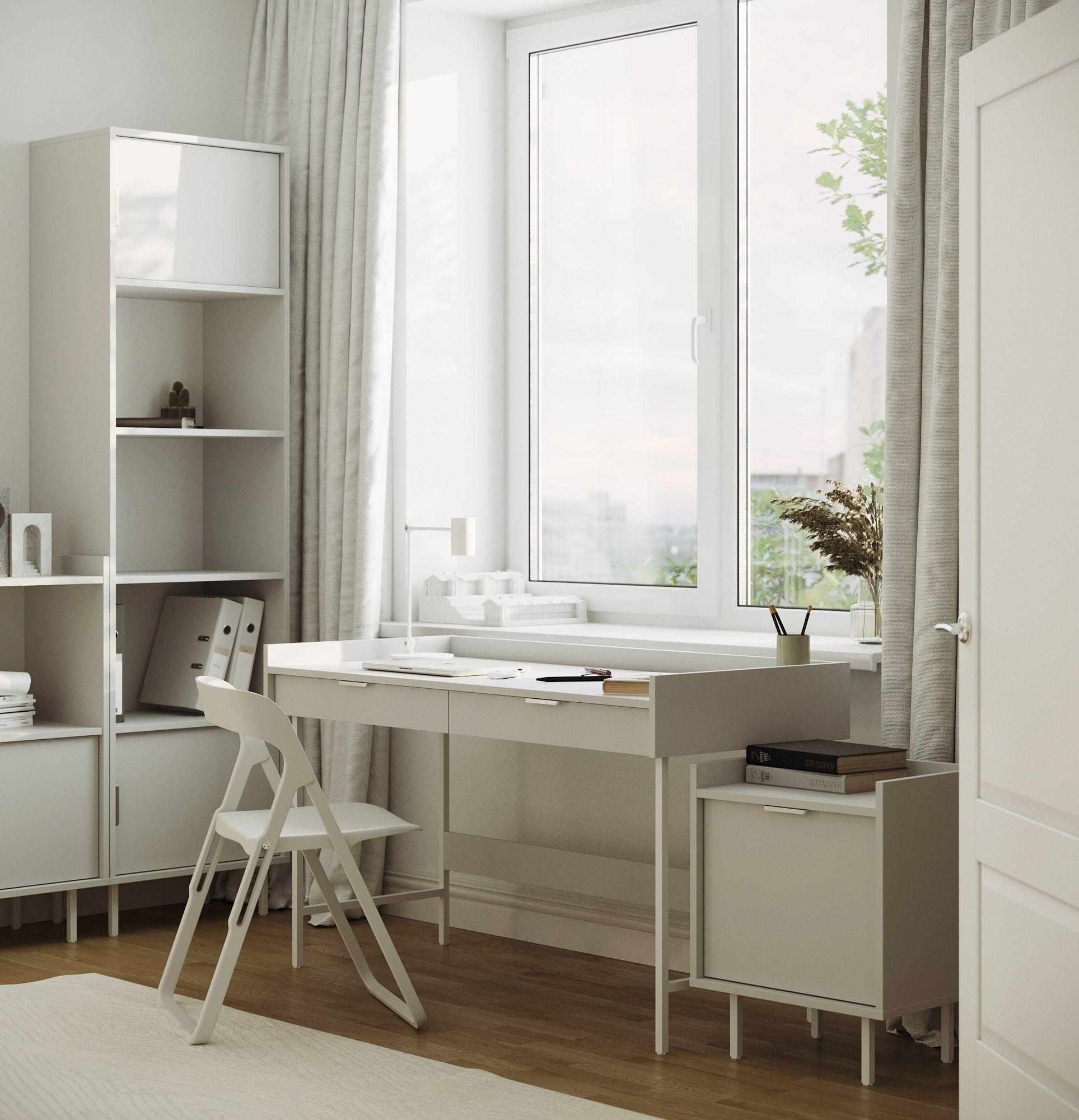 Piedestal de birou SIGI SKPRO4
Culoare: Silent Grey
Picior: Alb
Mâner: LING argintiu
