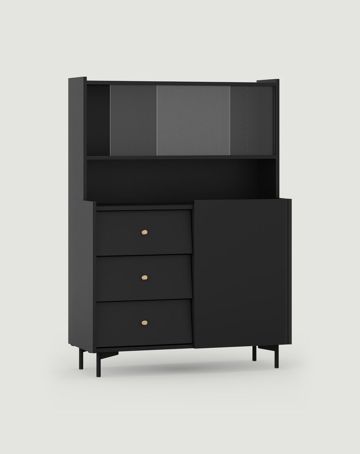 Dulap SKRA SKR44
Culoare: Black Onyx
Picior: Negru
Mâner: Buton stejar