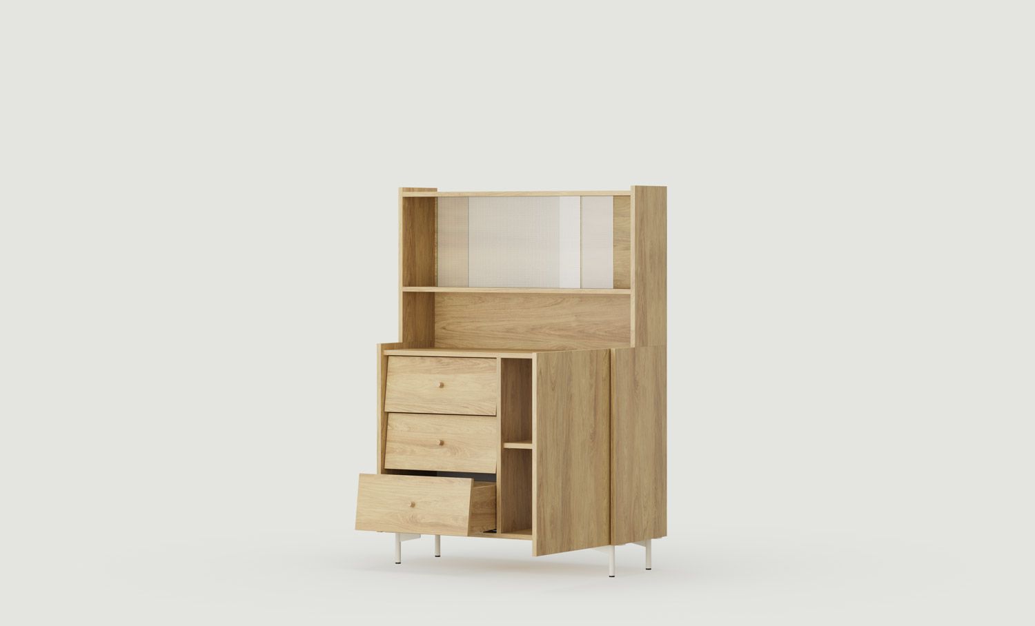 Dulap SKRA SKR44
Culoare: Hickory natural
Picior: Milky Way
Mâner: Buton stejar
                            