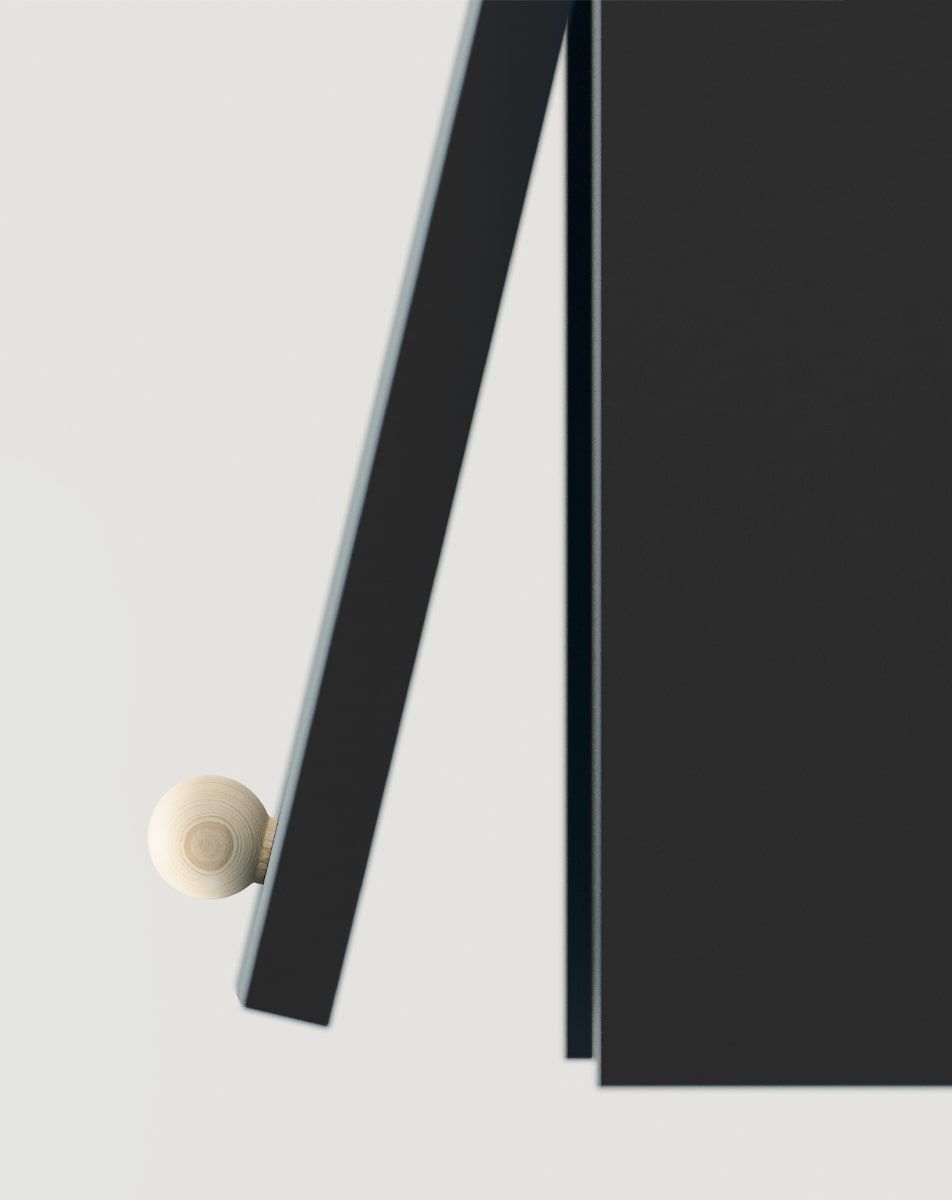 Pavilion KABE PWK01 în stil JAPANDI
Culoare: Onyx negru
Mâner: Mâner cu bilă din lemn KD