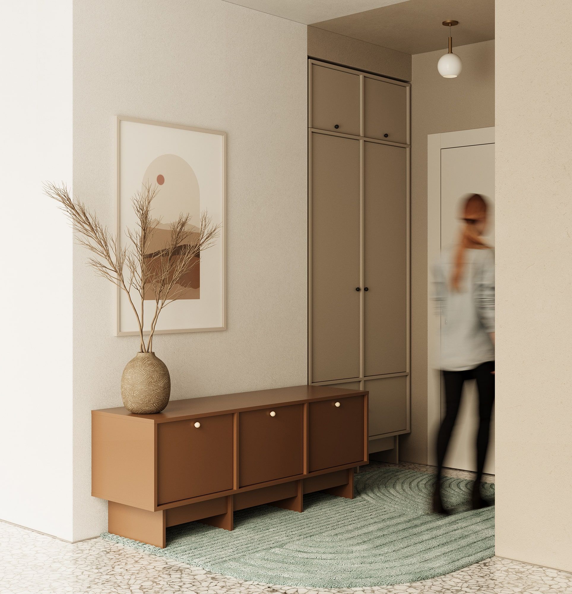 KABE PWK02 în stil JAPANI
Culoare: Cappuccino
Mâner: Mâner cu bilă Black KD