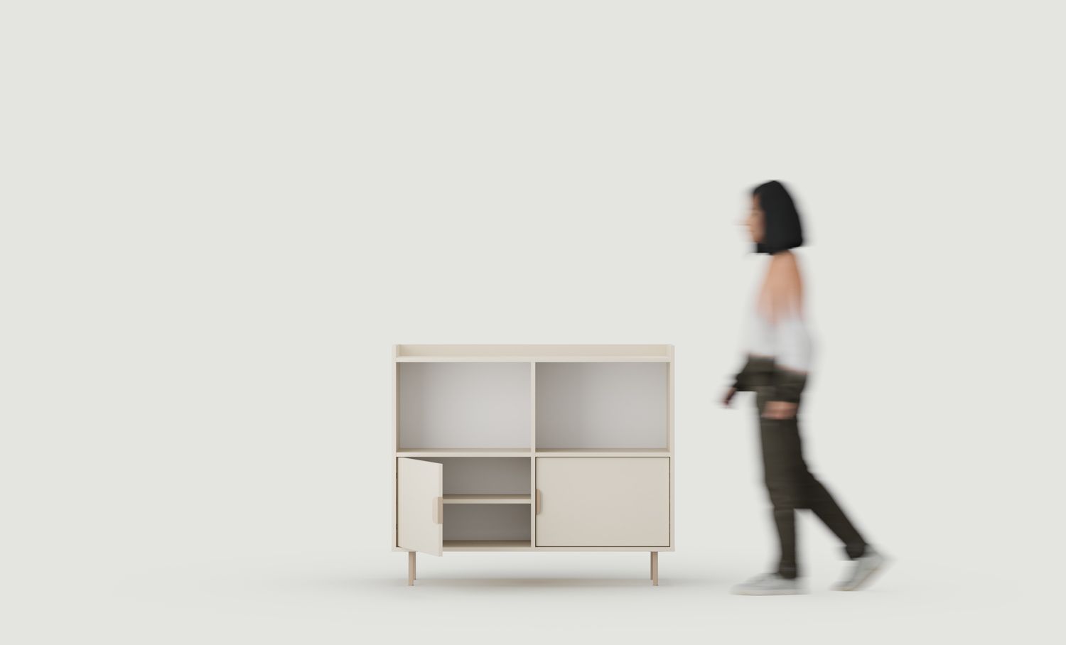 Bibliotecă de birou SIGI SRPRO1
Culoare: Bej șampanie
Picior: Cappuccino
Mâner: LAYERS 110 Cappuccino