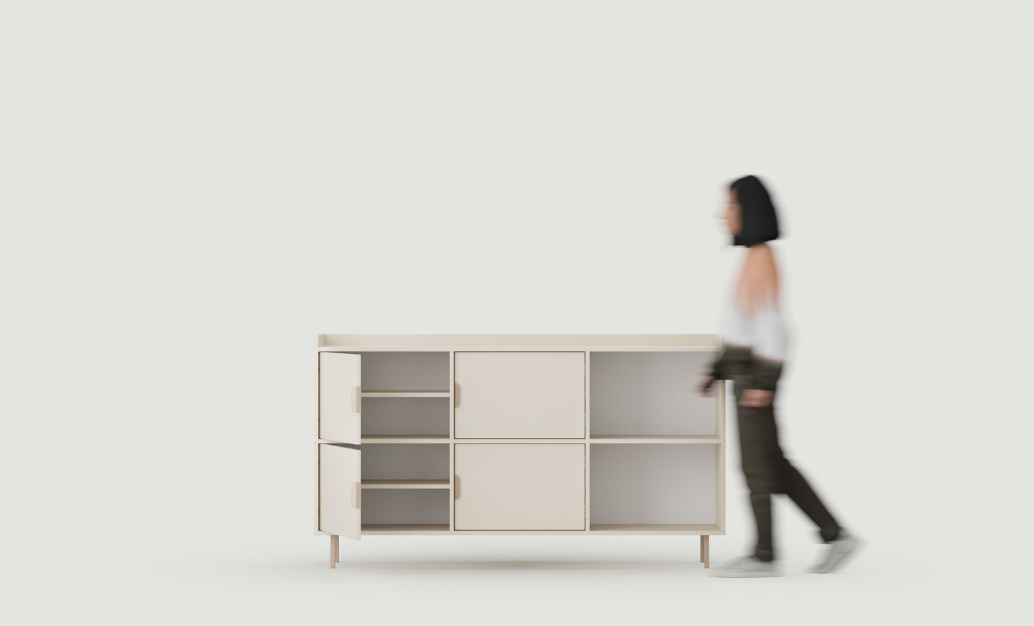 Bibliotecă de birou SIGI SRPRO2
Culoare: Bej șampanie
Picior: Cappuccino
Mâner: LAYERS 110 Cappuccino
