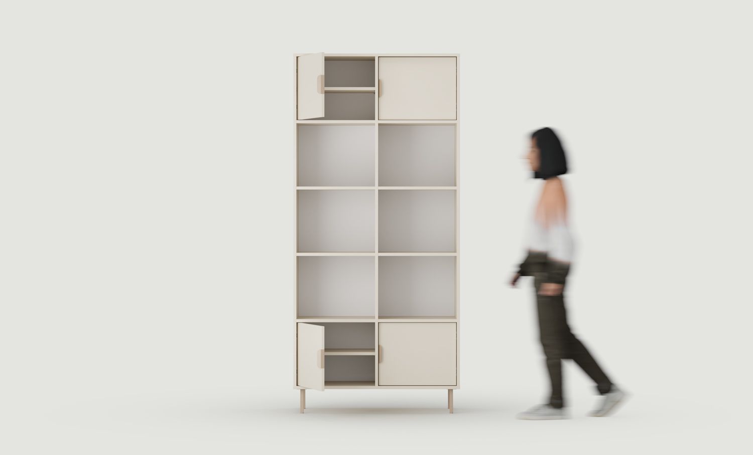 SIGI bibliotecă înaltă de birou SRWPRO2
Culoare: Bej șampanie
Picior: Cappuccino
Mâner: LAYERS 110 Cappuccino
                            
