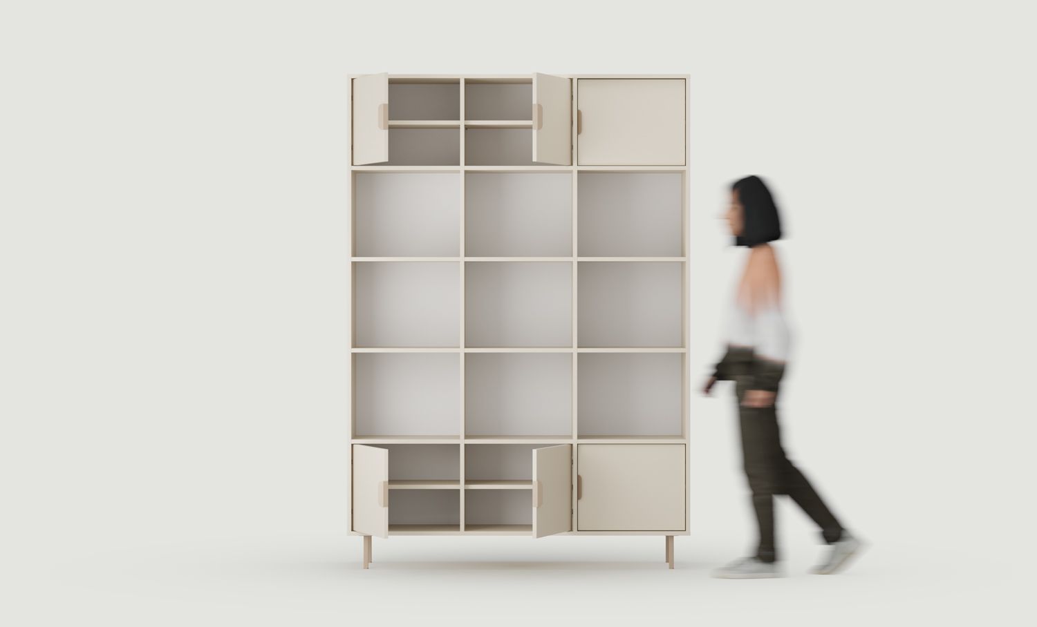 SIGI bibliotecă de birou înaltă SRWPRO3
Culoare: Bej șampanie
Picior: Cappuccino
Mâner: LAYERS 110 Cappuccino
                            
