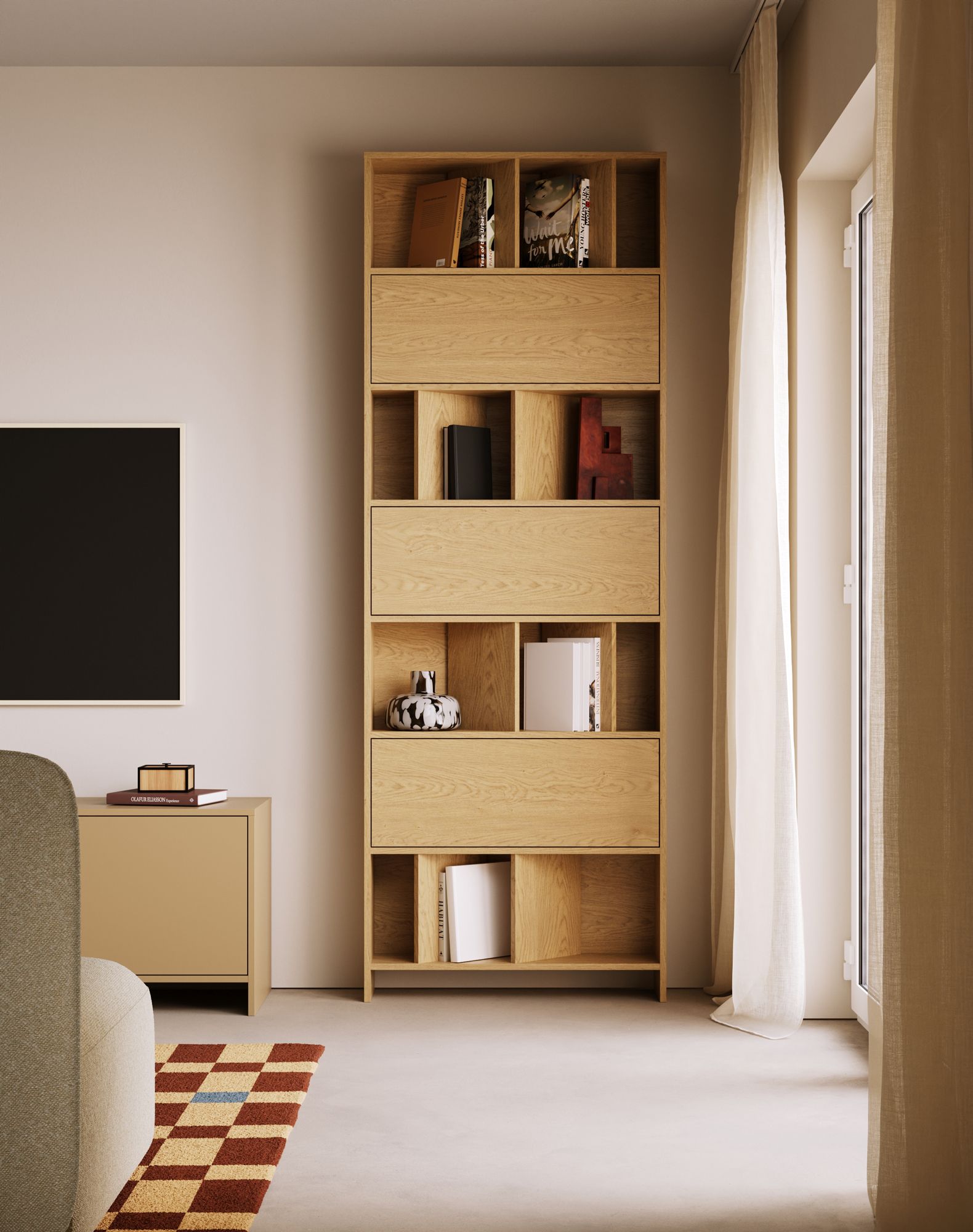 Bibliotecă YUTO YSZ03
Culoare: stejar baltic