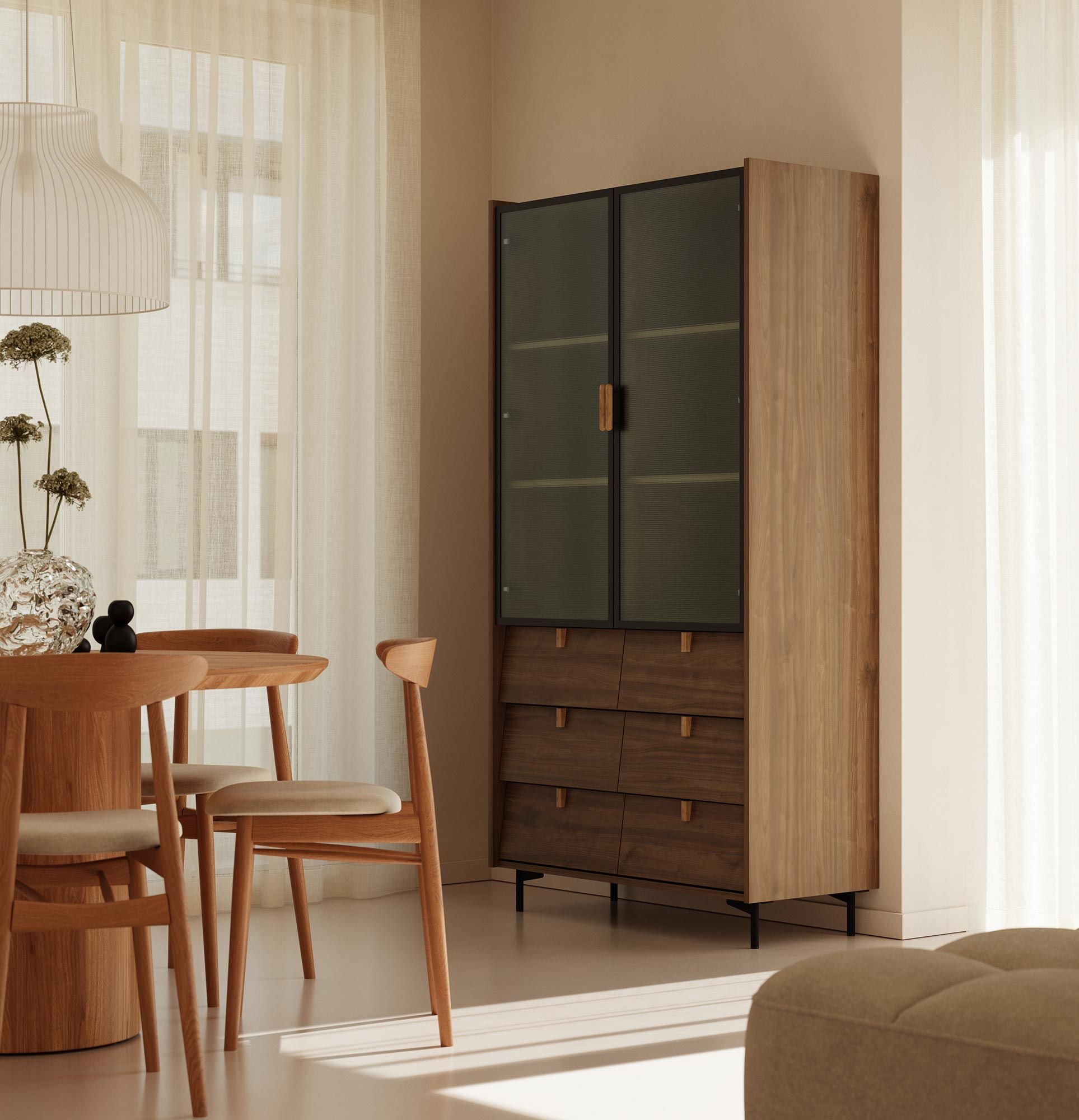 Cabinet SKRA SKR97
Culoare: nuc închis
Mâner superior: Cigar Oak
Culoarea cadrului: Negru
Mâner inferior: Stejar Wedge
Picior: Negru