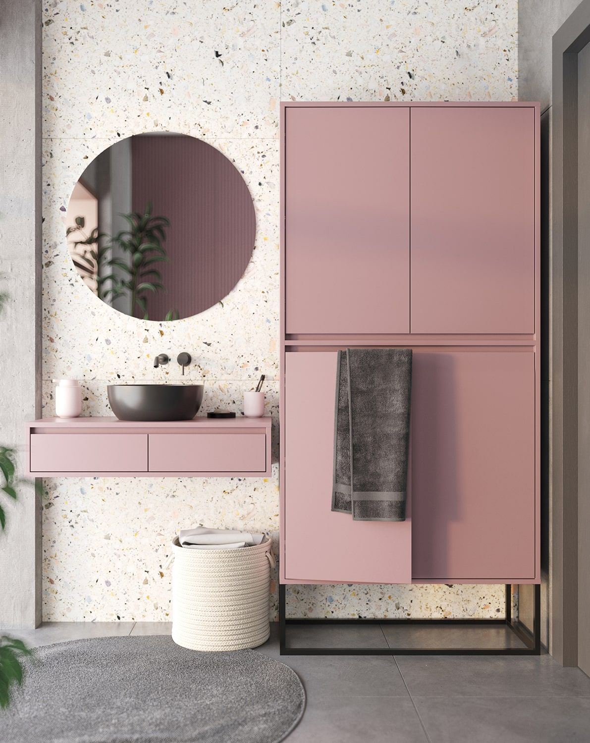 Piedestal ODIS OS2
Culoare: Antique Rose
Culoare picior: ODIS Steel Black