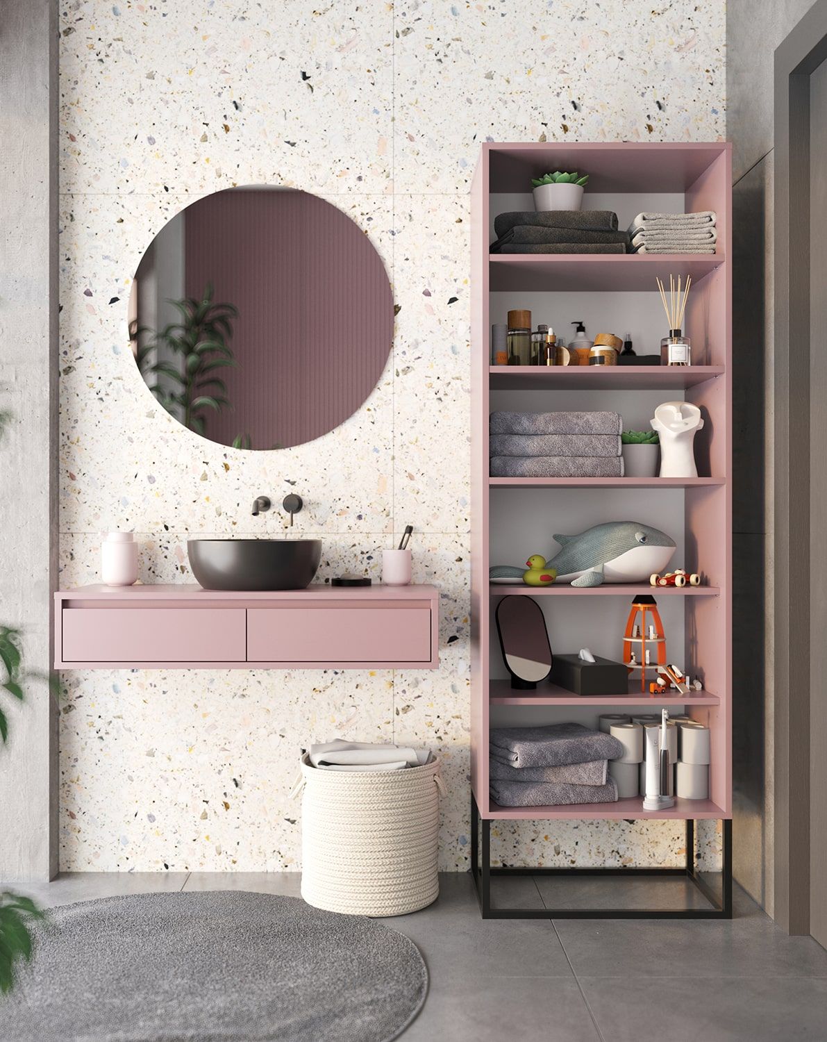 Piedestal ODIS OS3
Culoare: Antique Rose
Culoare picior: ODIS Steel Black