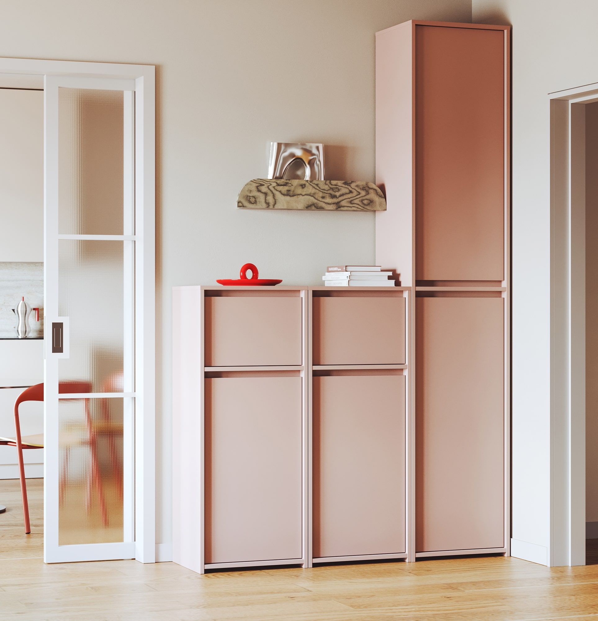 RAGNAR piedestal înalt cu rafturi RA07
Culoare: Antique Rose
