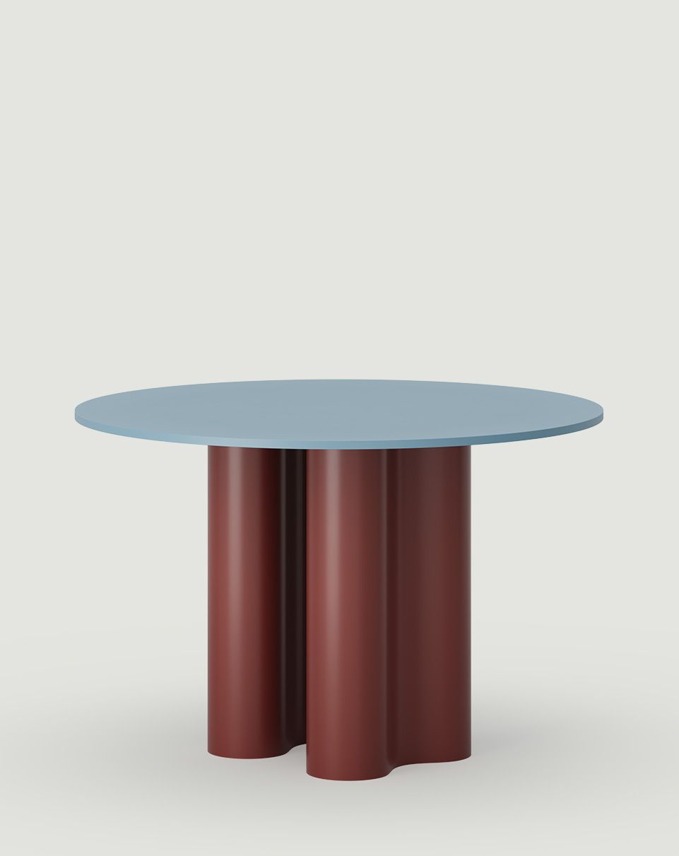 Masă de dining BULB 115 cm SBU01
Culoare: Misty Morning
Culoarea picioarelor: Martian Red