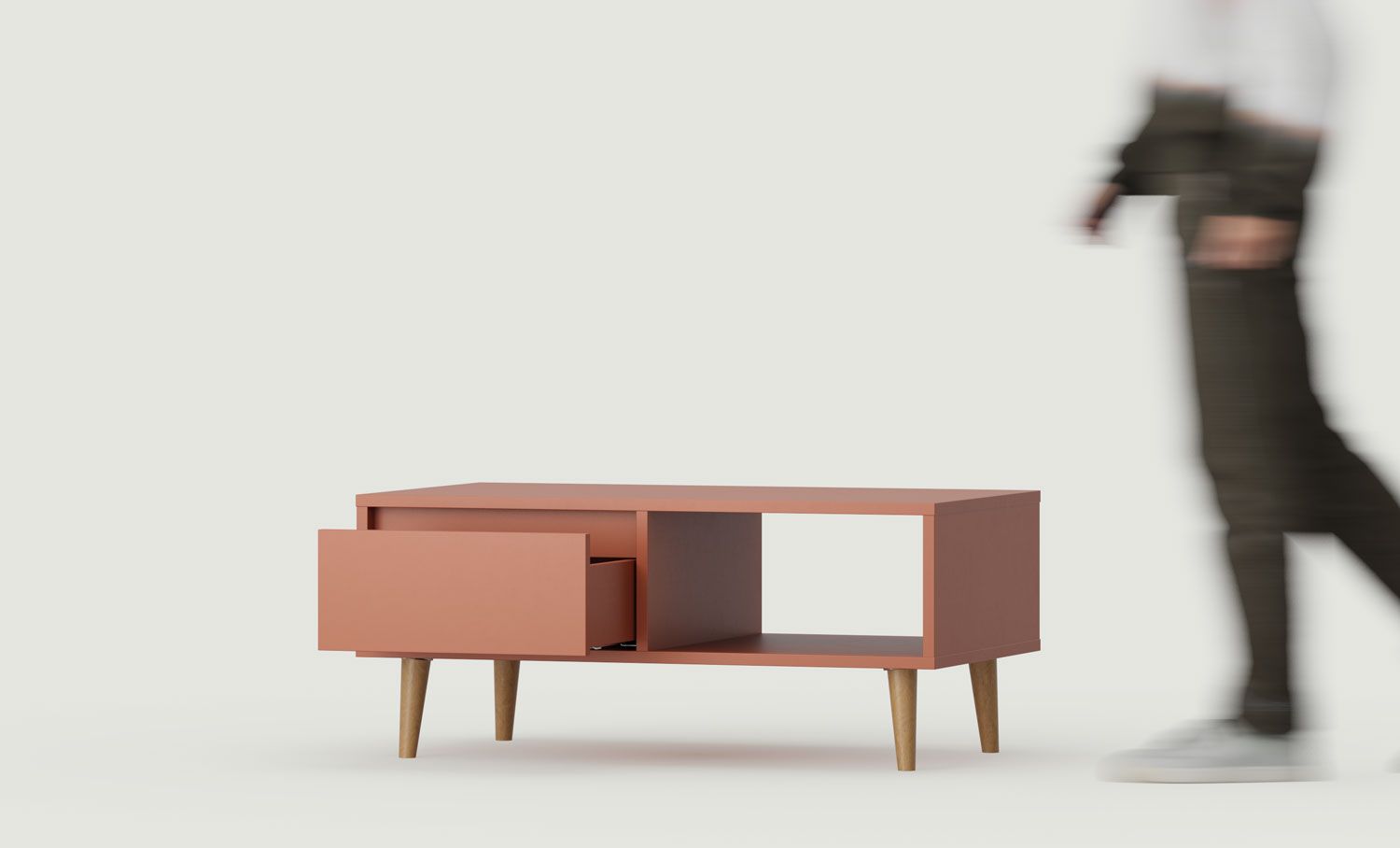 Măsuță de cafea FENRIS SF1
Culoare: Fiery Terracotta
Picior: Fag nuc colorat