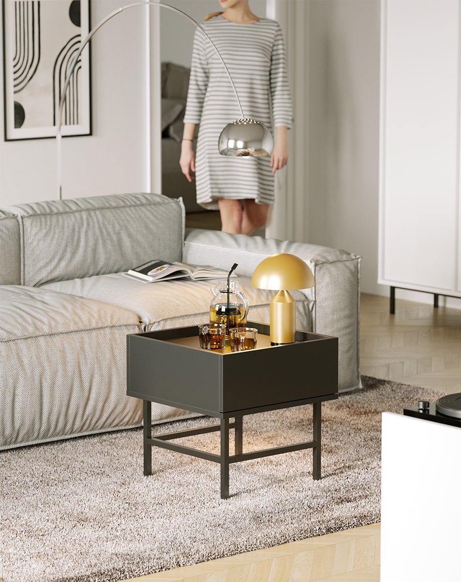 Măsuță de cafea SIGI SSK1
Culoare: Black Onyx
Picior: Negru