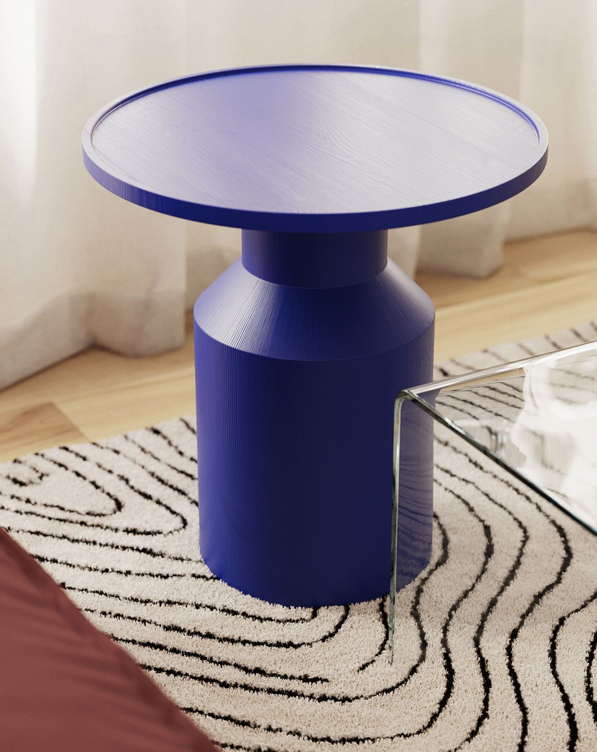 Masă de cafea din lemn FLAT SK2 Cobalt