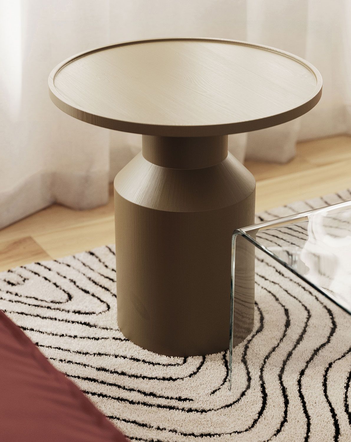 Masă de cafea din lemn FLAT SK2 Olive