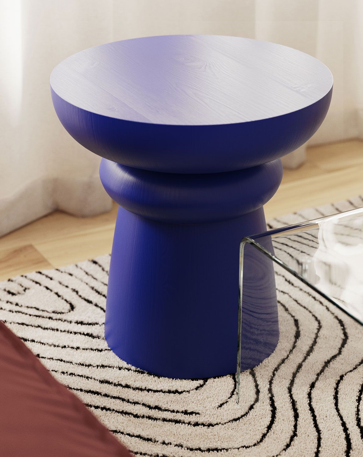 Masă de cafea din lemn FOLD SK5 Cobalt