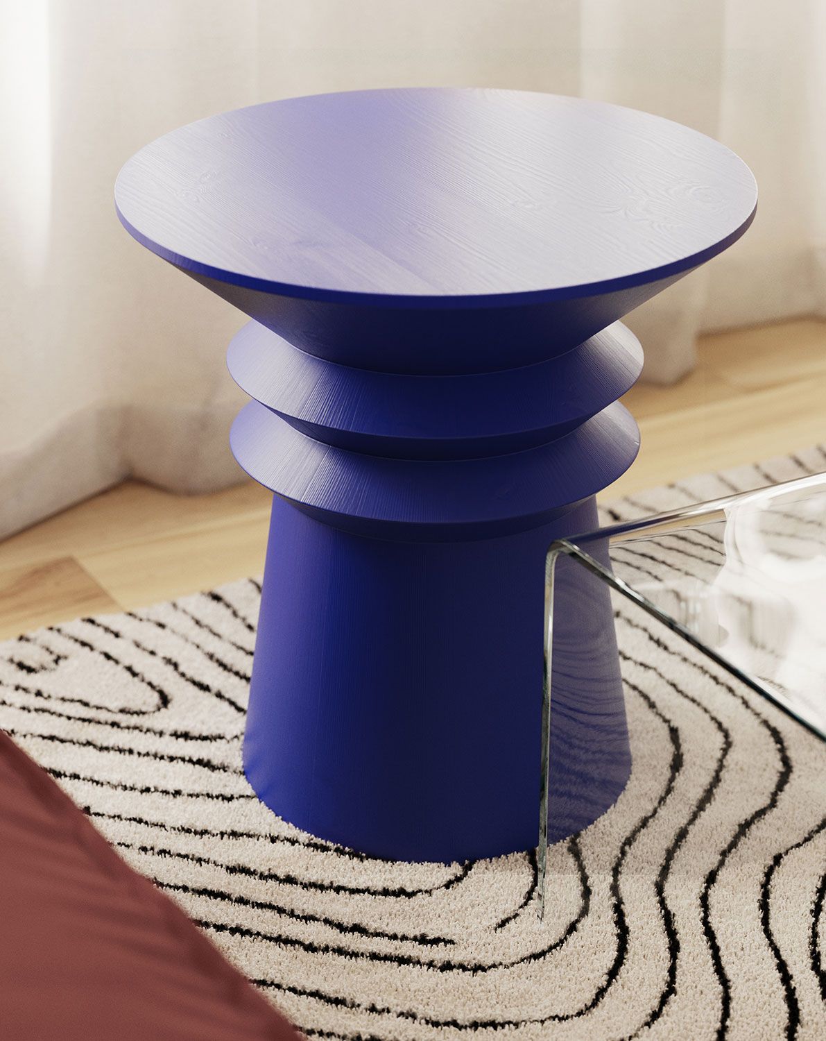 Masă de cafea din lemn LINE2 SK4 Cobalt