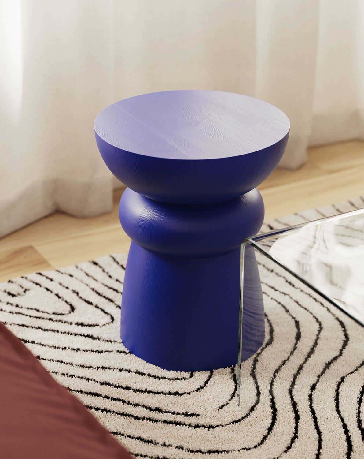 Masă auxiliară din lemn FOLD SP5 Cobalt