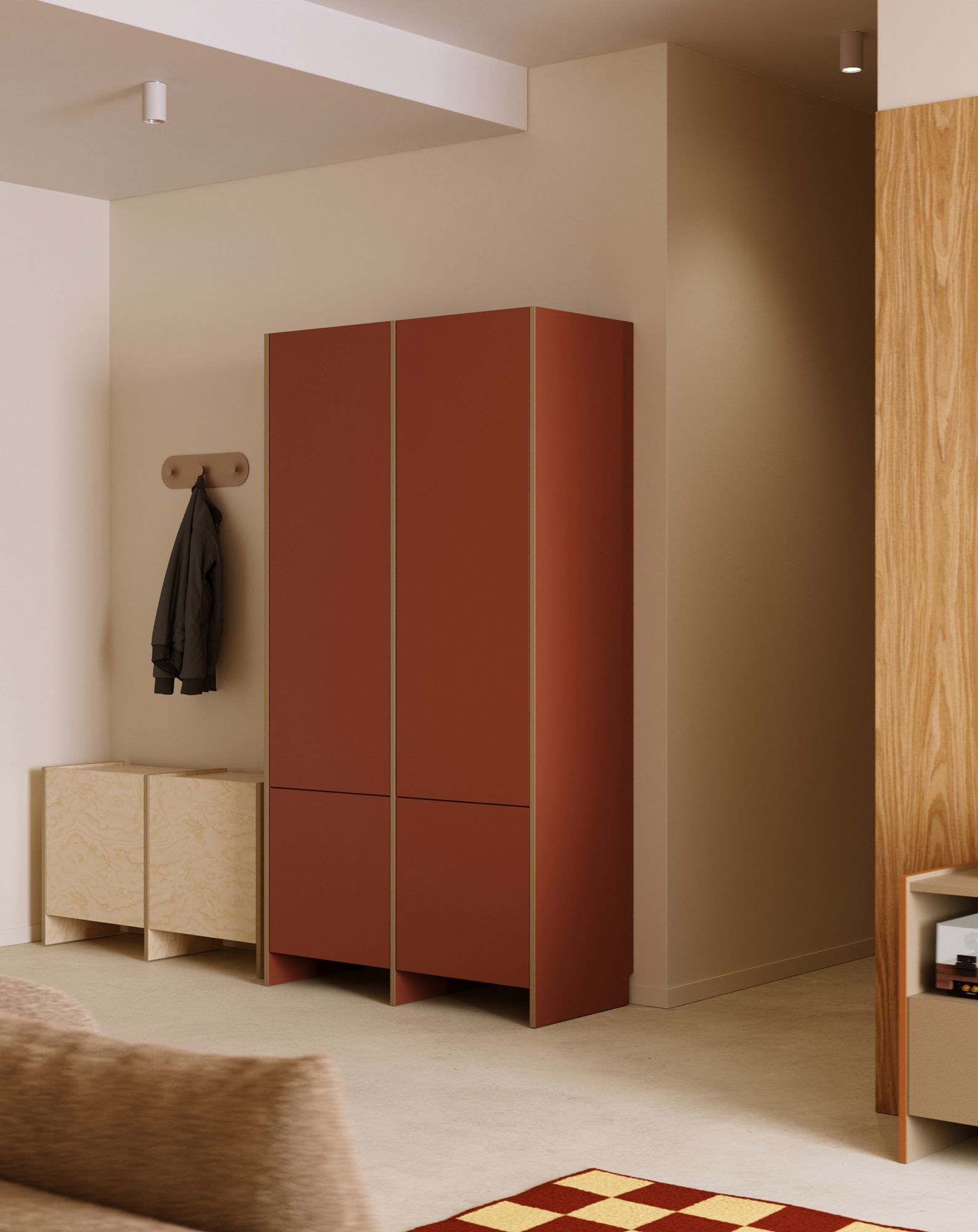 ASKA ASK18 garderobă
Culoare: Fiery Terracotta
Furnir: Cappuccino