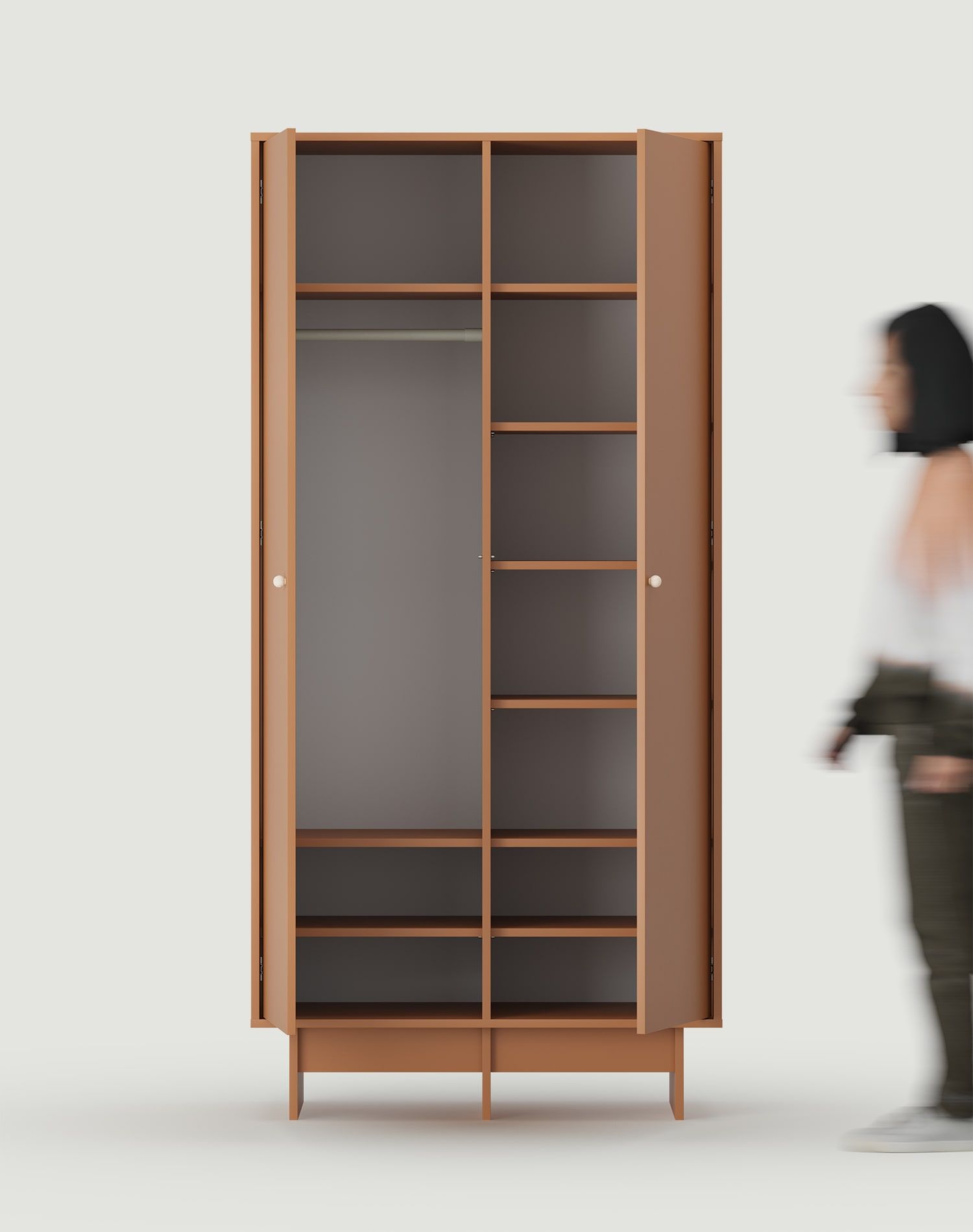 Dulap adânc în stil JAPANDI cu bar KABE SZK05