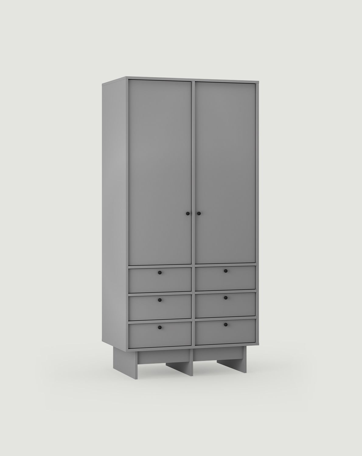 Dulap adânc cu două bare KABE SZK10 în stil JAPANDI
Culoare: Moon Dust
Mâner: Mâner cu bilă Black KD
