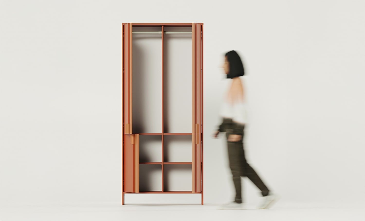 Dulap adânc cu două bare LAYERS LAY71
Culoare: Fiery Terracotta
Culoare față: Sahara Deep
Mâner: mâner LAYERS 110 Fire Terracotta