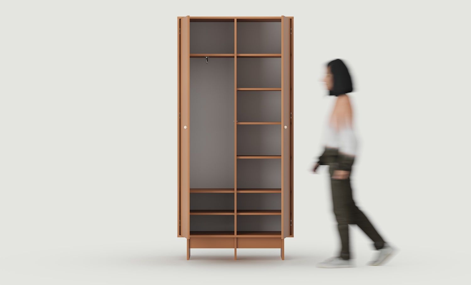 Dulap KABE SZK01 în stil JAPANI
Culoare: Sahara Deep
Mâner: Mâner cu bilă din lemn KD