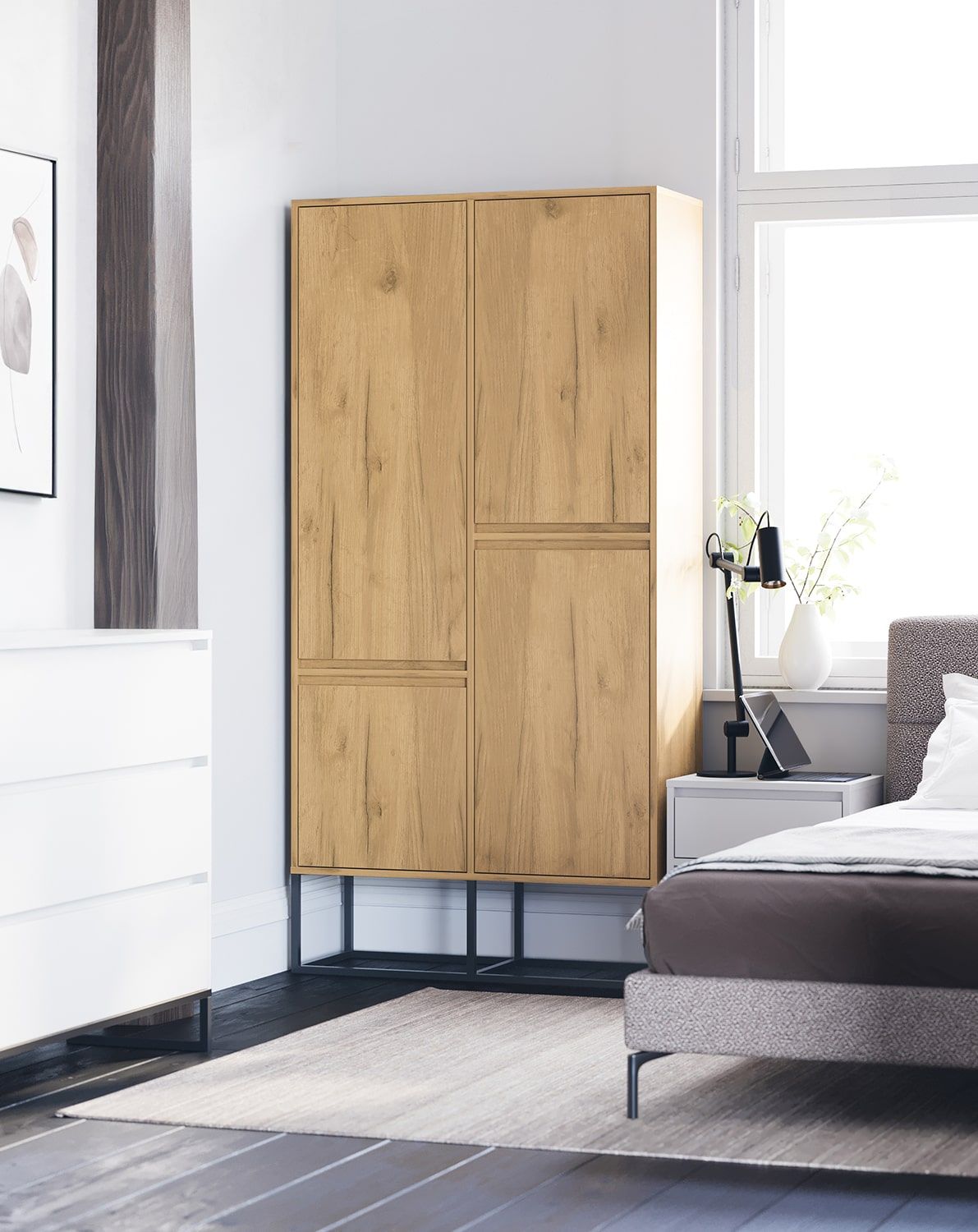 Dulap ODIS SZO2
Culoare: Stejar auriu
Culoarea picioarelor: ODIS Steel Black
                            