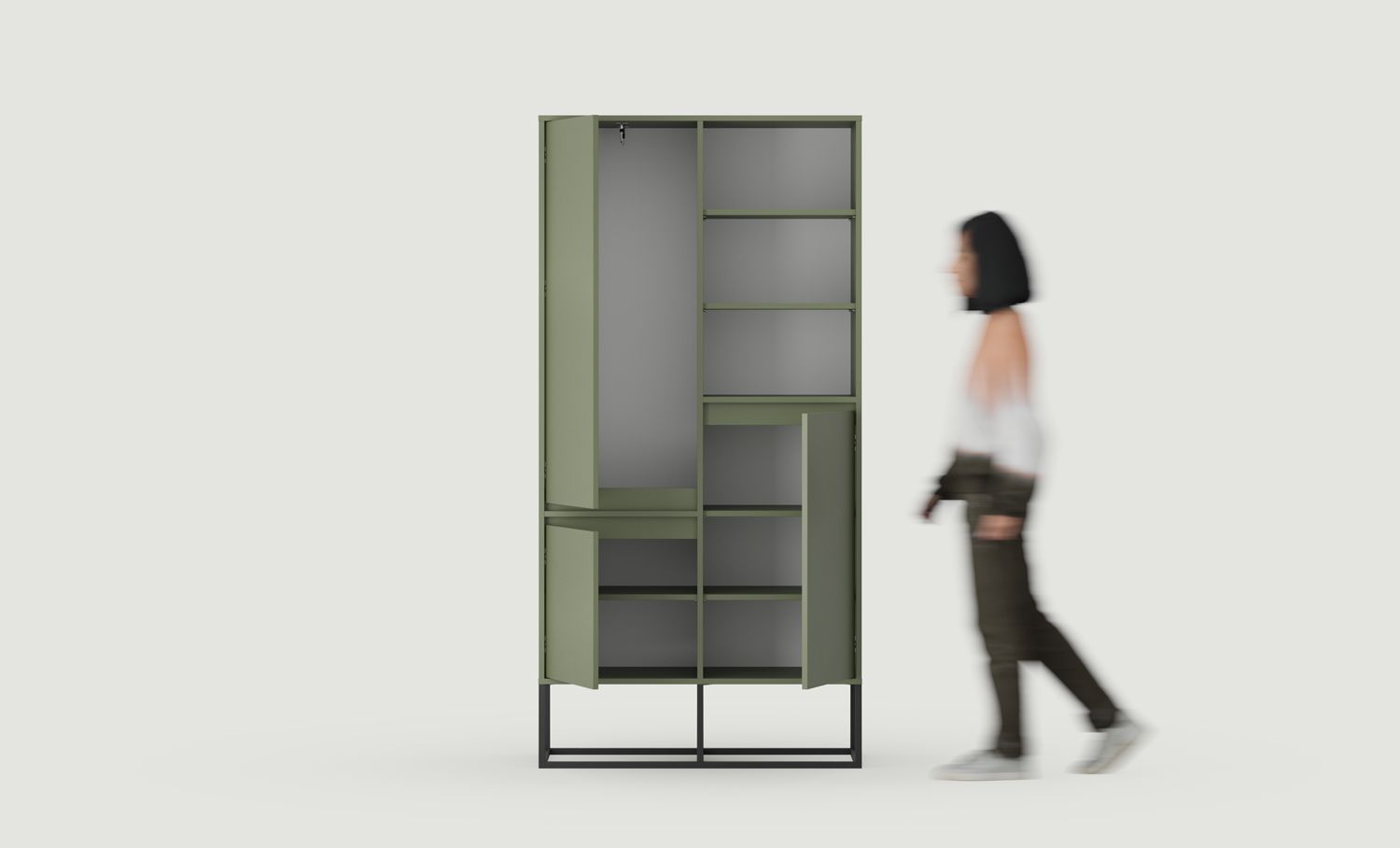 Dulap ODIS SZO3
Culoare: Cypress Green
Culoare picior: Oțel ODIS Negru