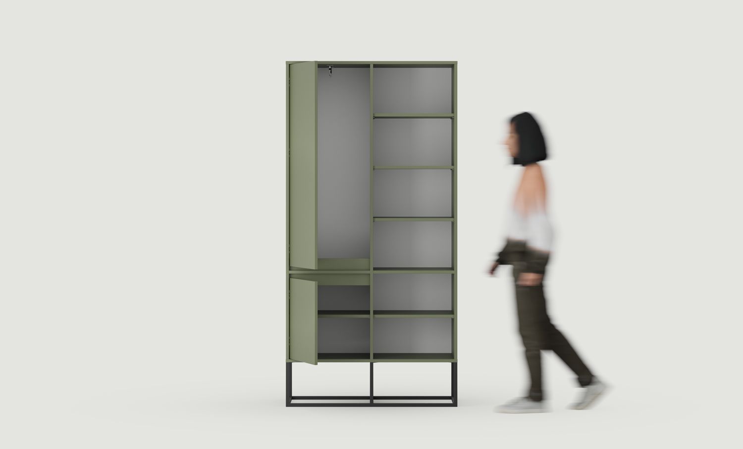 Dulap ODIS SZO4
Culoare: Cypress Green
Culoare picior: Oțel ODIS Negru
