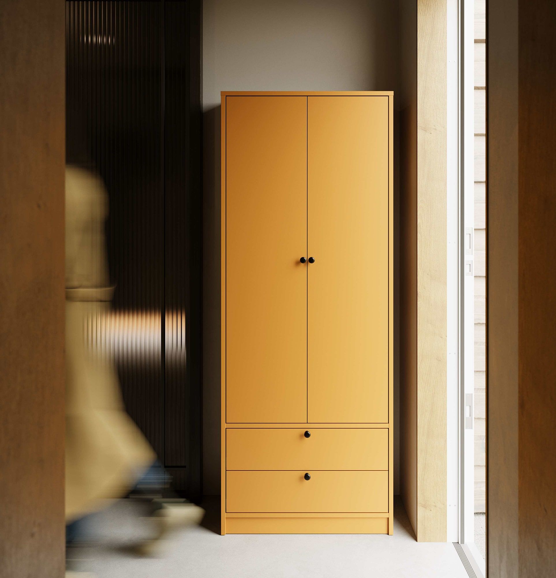 Dulap S01
Culoare: Vintage mustar
Mâner: FREJA knob Black GFCZ