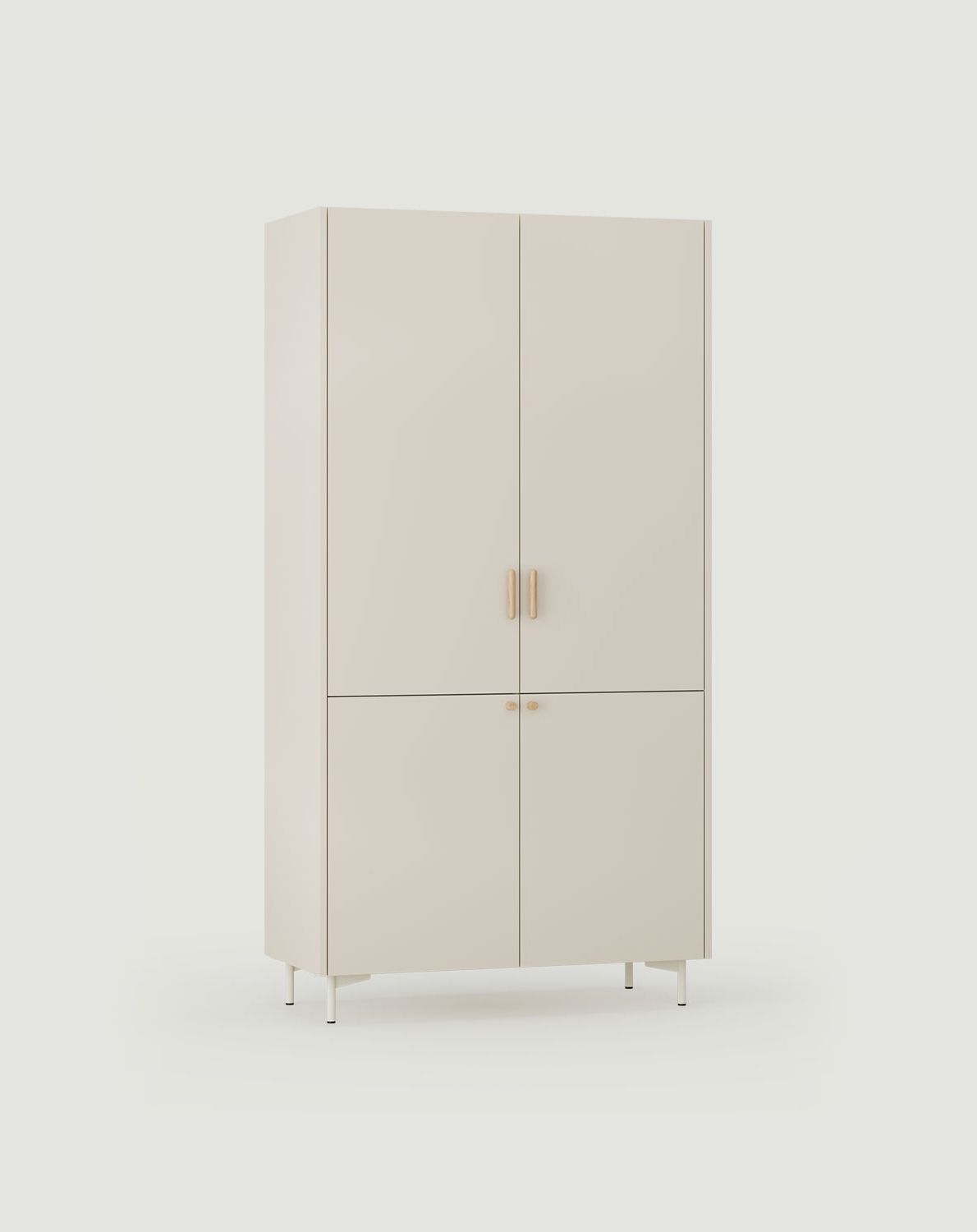 Dulap SKRA SKR47
Culoare: Champagne Beige
Picior: Milky Way
Mâner: Cigar și buton de stejar