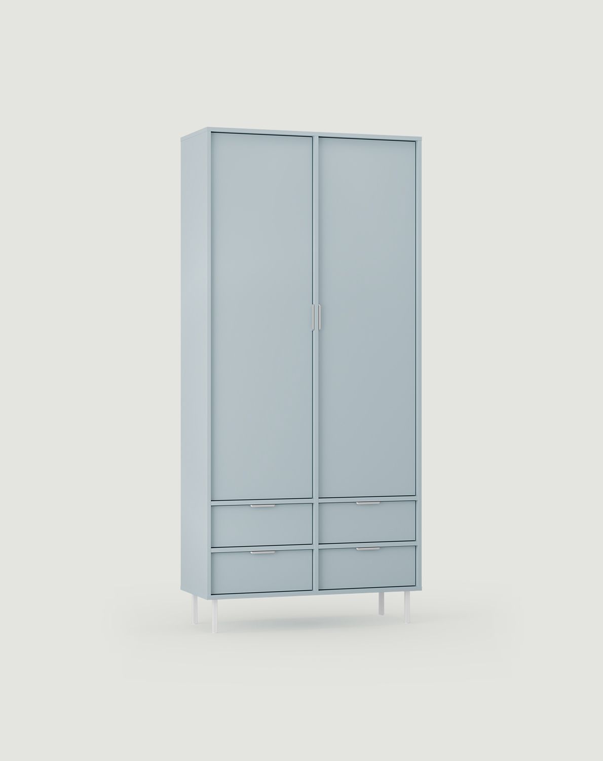 Dulap cu rafturi SIGI SZS5
Culoare: Dove Blue
Picior: Alb
Mâner: LING argintiu
                            