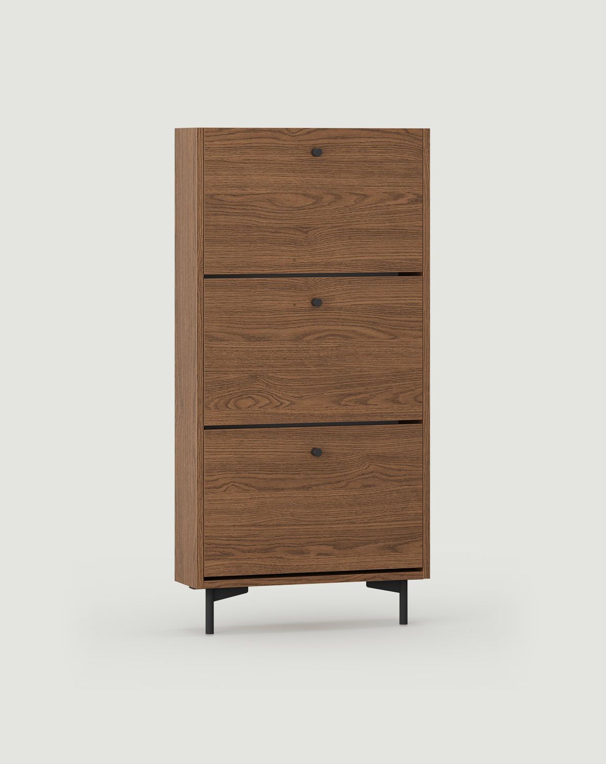 Dulap pentru pantofi cu clapetă SKRA SKR82
Culoare: Stejar rustic
Mâner: Knob negru
Picioare: Negru