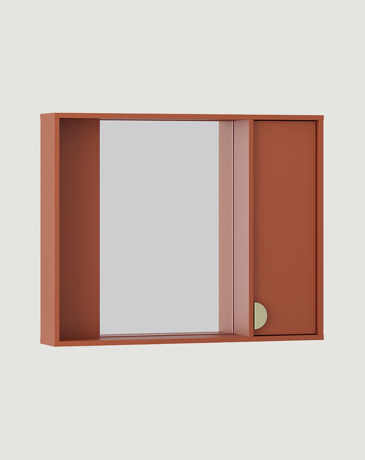 Dulap de perete pentru baie cu oglindă SIGI WSLL01
Culoare: Fiery Terracotta
Mâner: Mâner RIND Gold