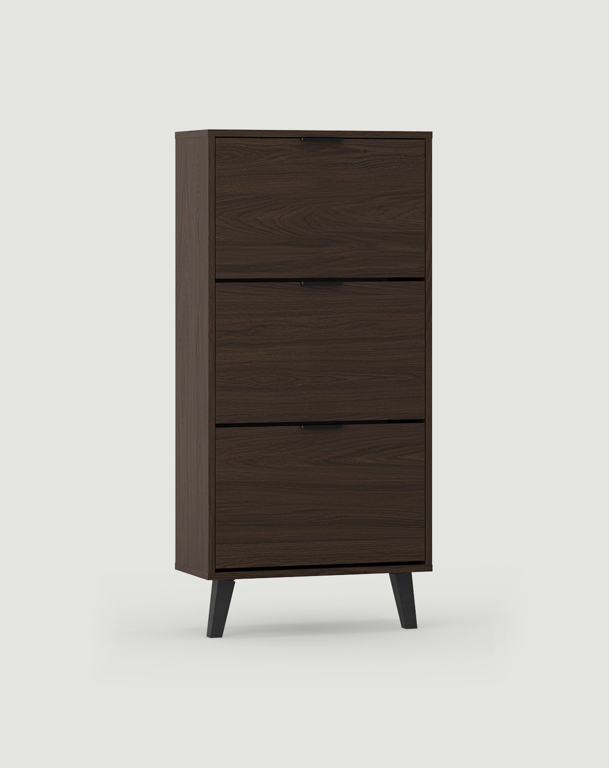 Dulap pentru pantofi cu clapetă FENRIS SBK6DF
Culoare: furnir de stejar închis
Picior: Pin trapezoidal Negru
Mâner: LING negru Mâner margine