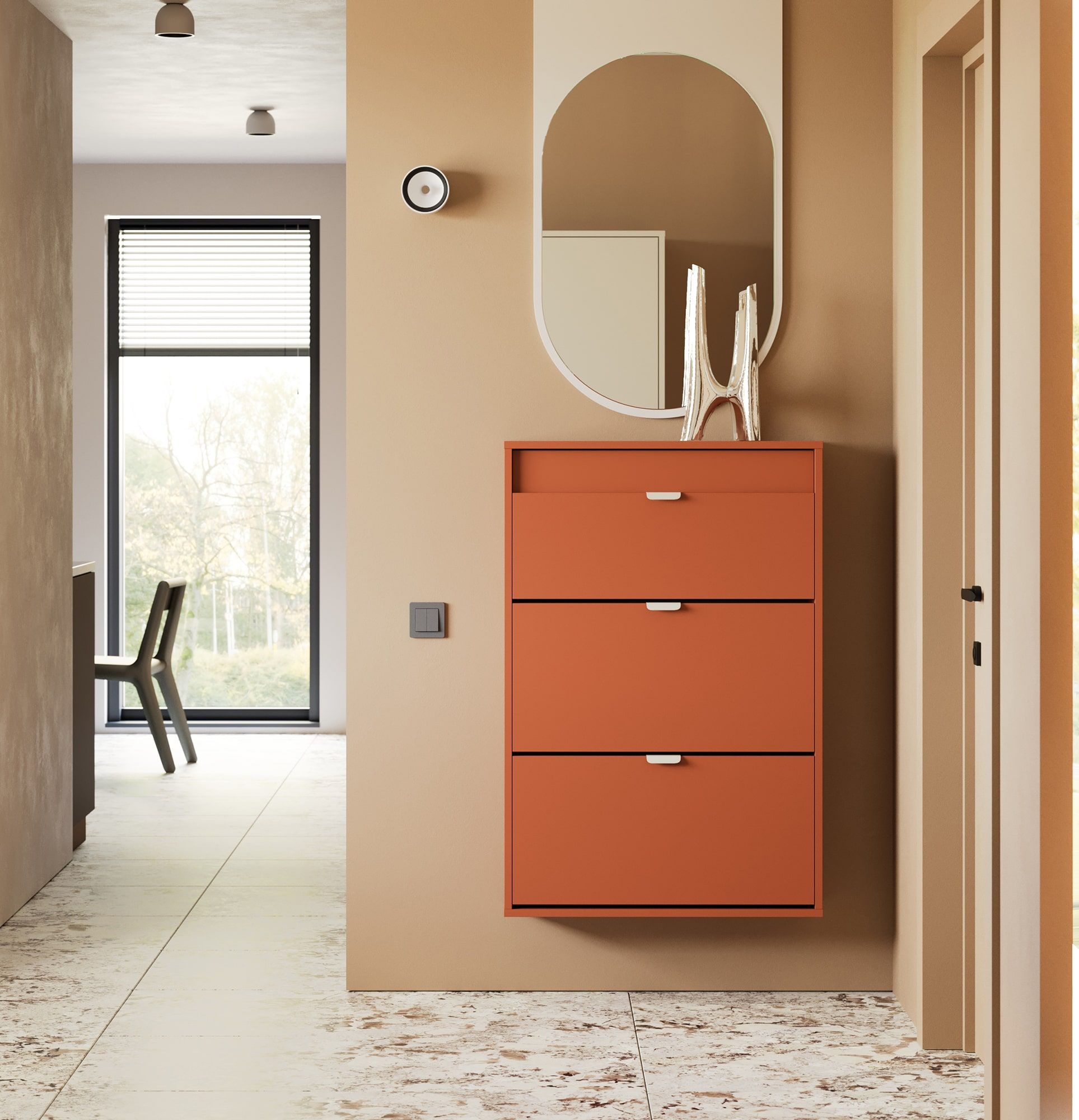 Dulap pentru pantofi cu clapetă LAYERS LAY23
Culoare: Fiery Terracotta
Culoare față: Fiery Terracotta
Mâner: Mâner LAYERS 110 Milky Way
