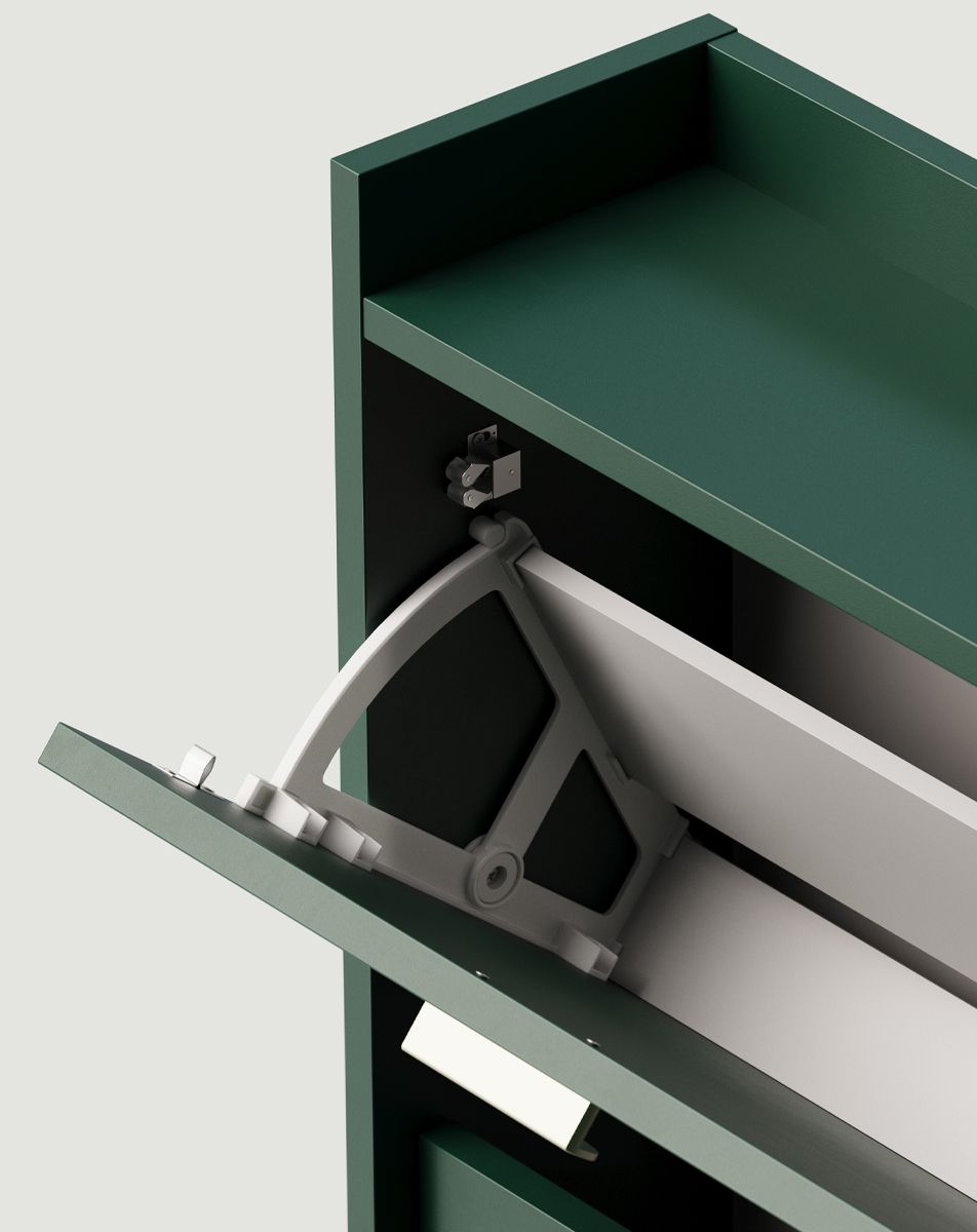 Dulap pentru pantofi cu clapetă SIGI SBKS2
Culoare: Precious Emerald