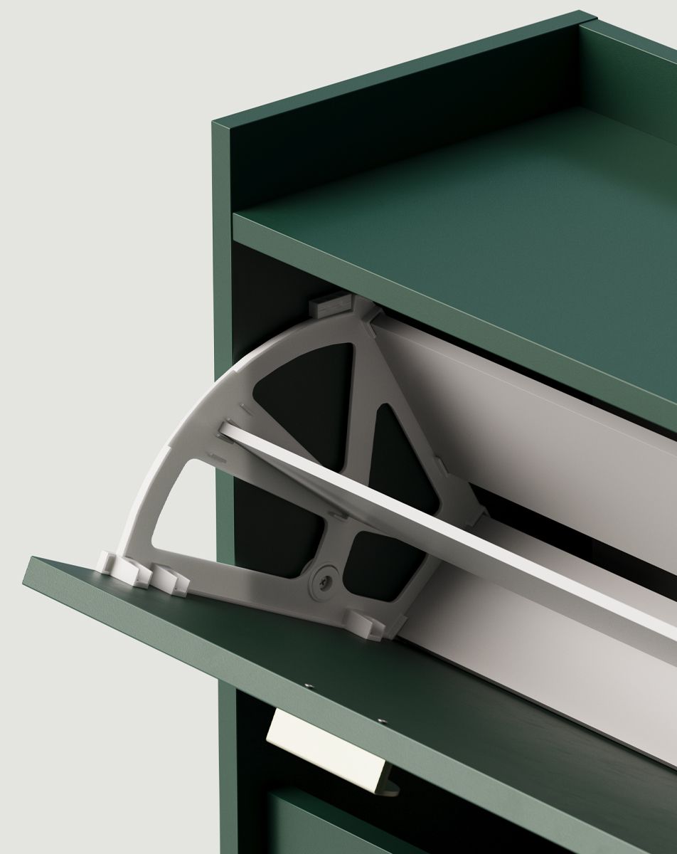 Dulap pentru pantofi cu clapetă SIGI SBKS2D
Culoare: Precious Emerald